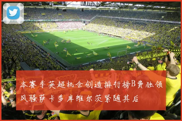 本赛季英超机会创造排行榜B费独领风骚萨卡多库维尔茨紧随其后