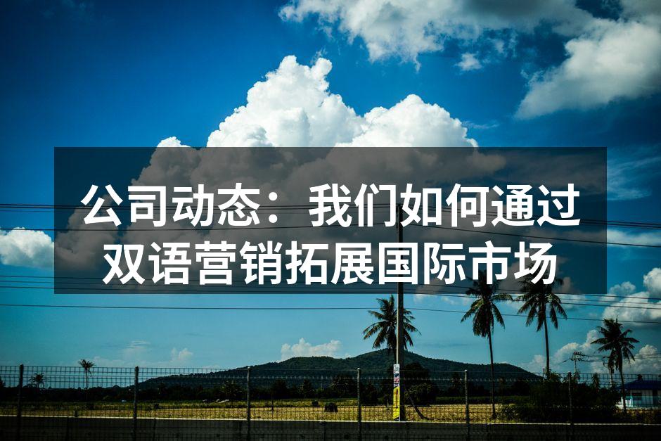双语广告宣传活动