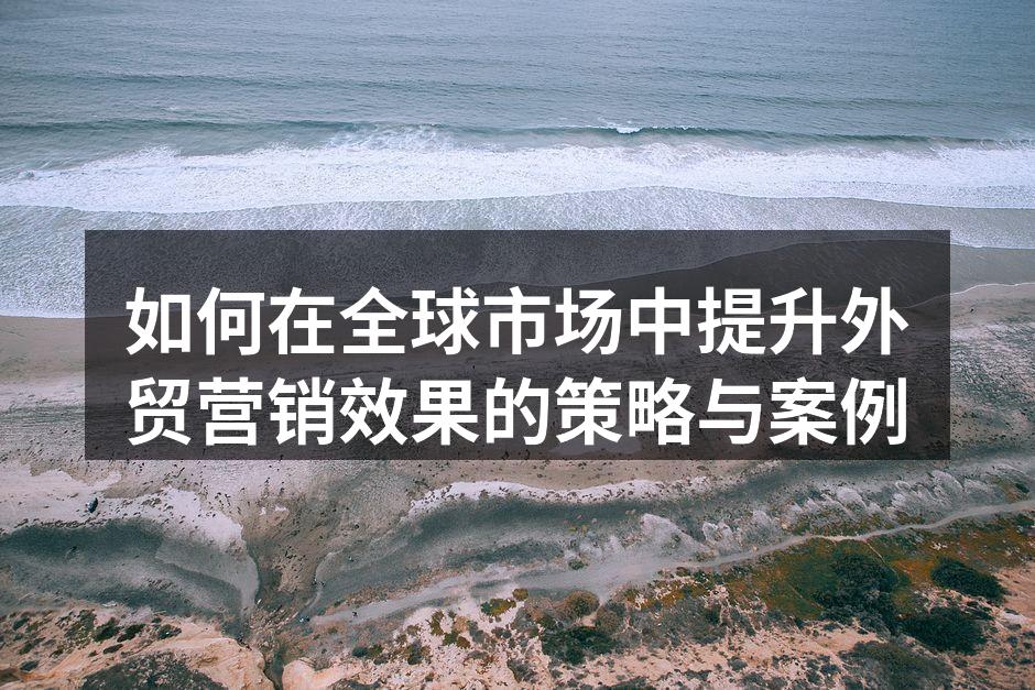 外贸市场的全球拓展