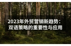 2023年外贸营销新趋势：双语策略的重要